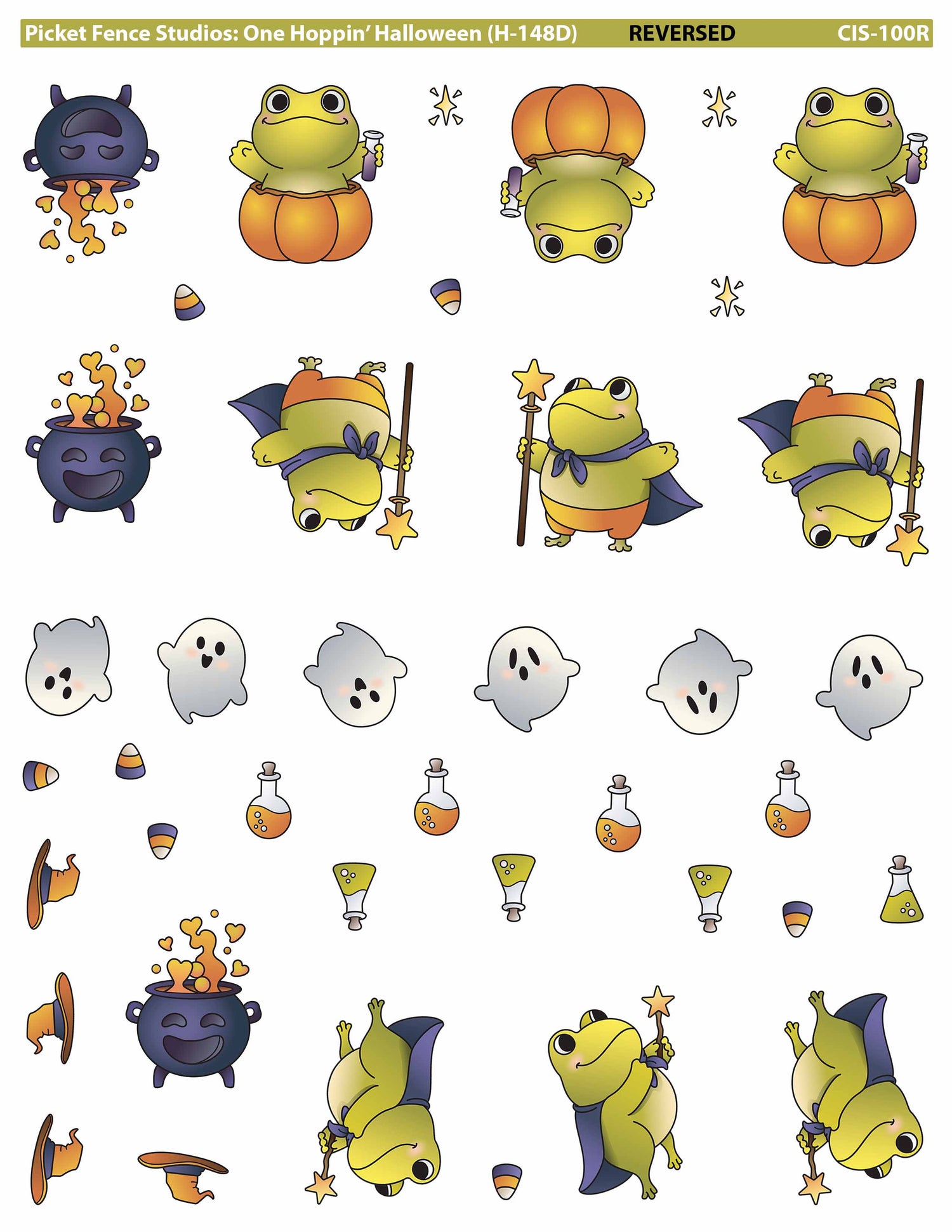 Colored Image Sheet: One Hoppin Halloween (Reverse Orientation)