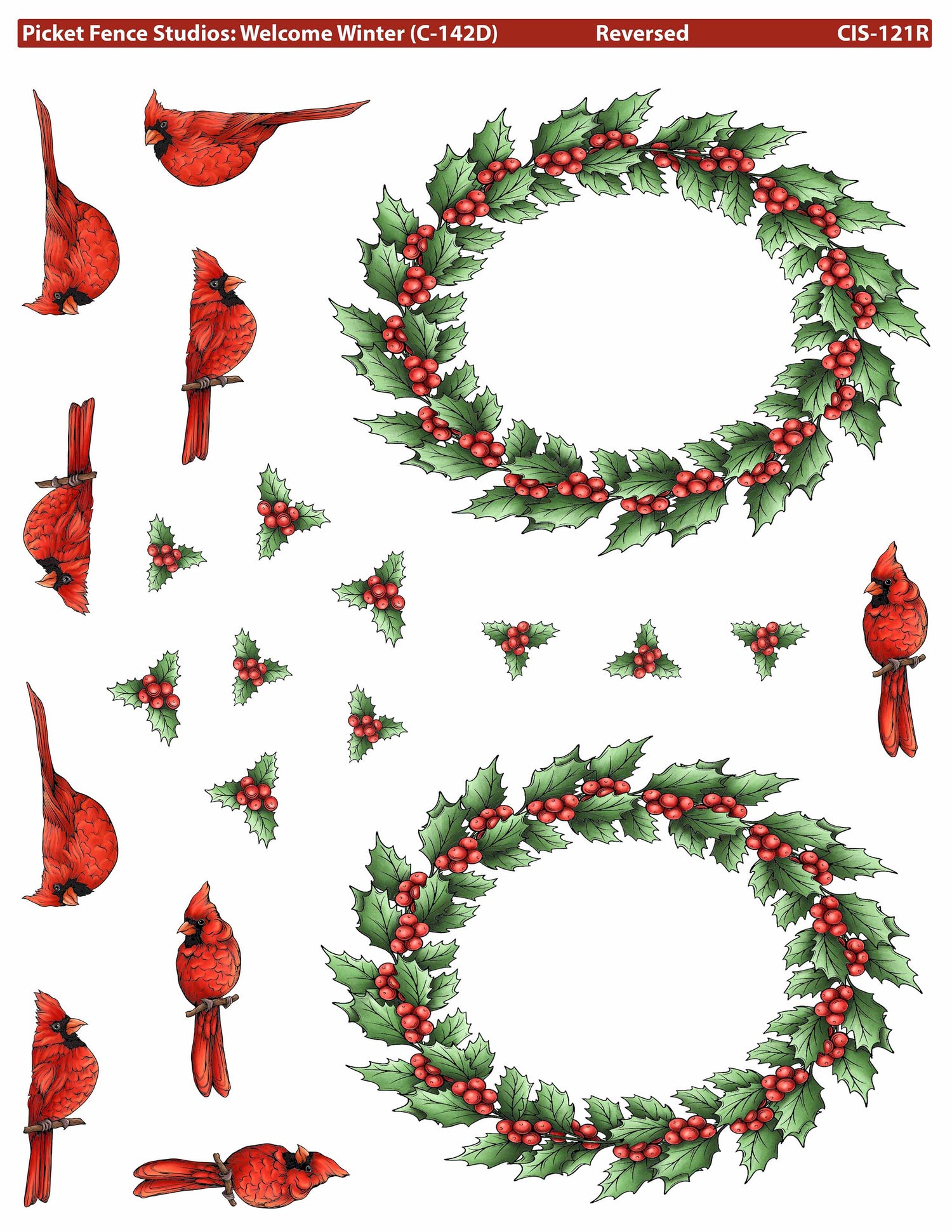 Welcome Winter Wreath Colored Image Sheets and Coordinating Die Set