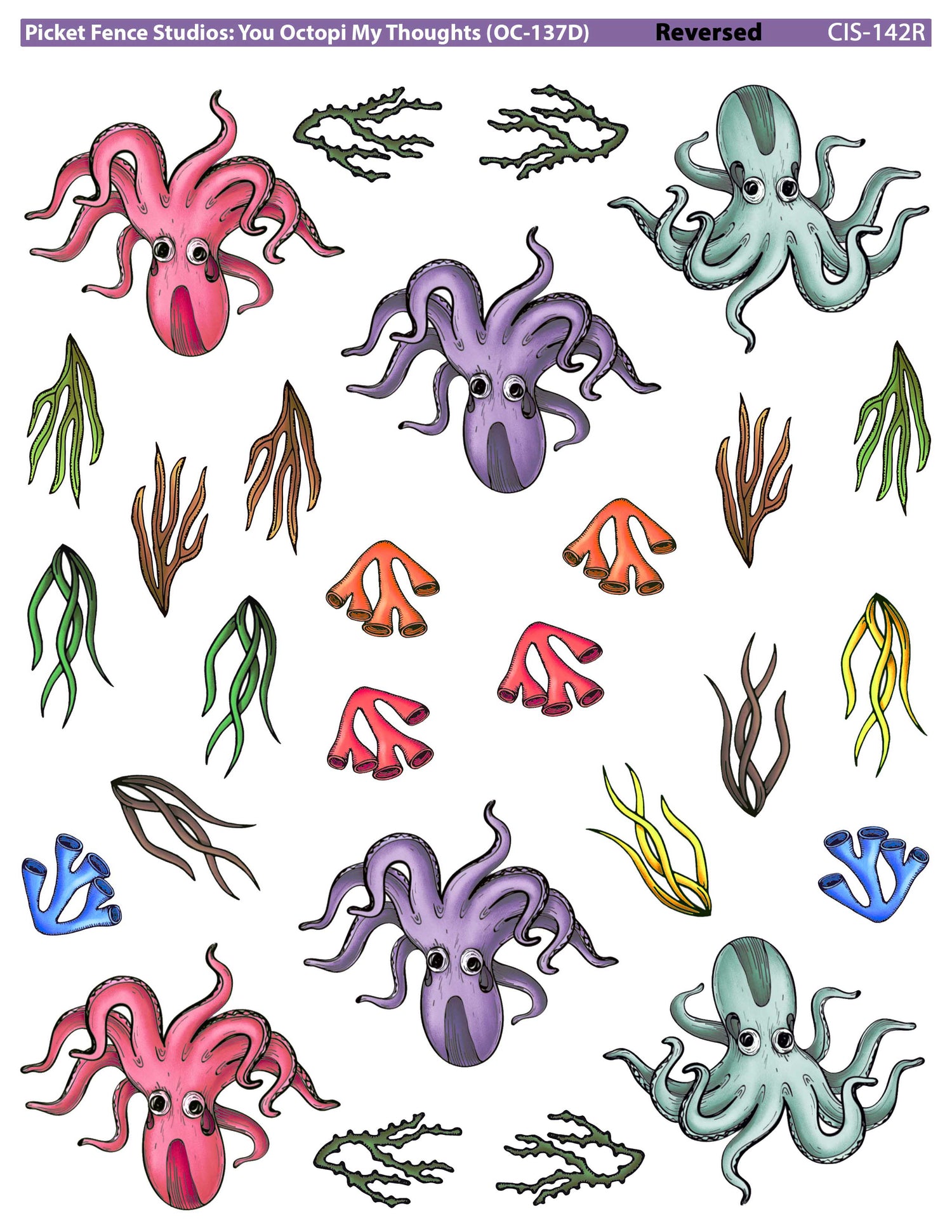 Colored Image Sheet: You Octopi My Thoughts (Reverse Orientation)