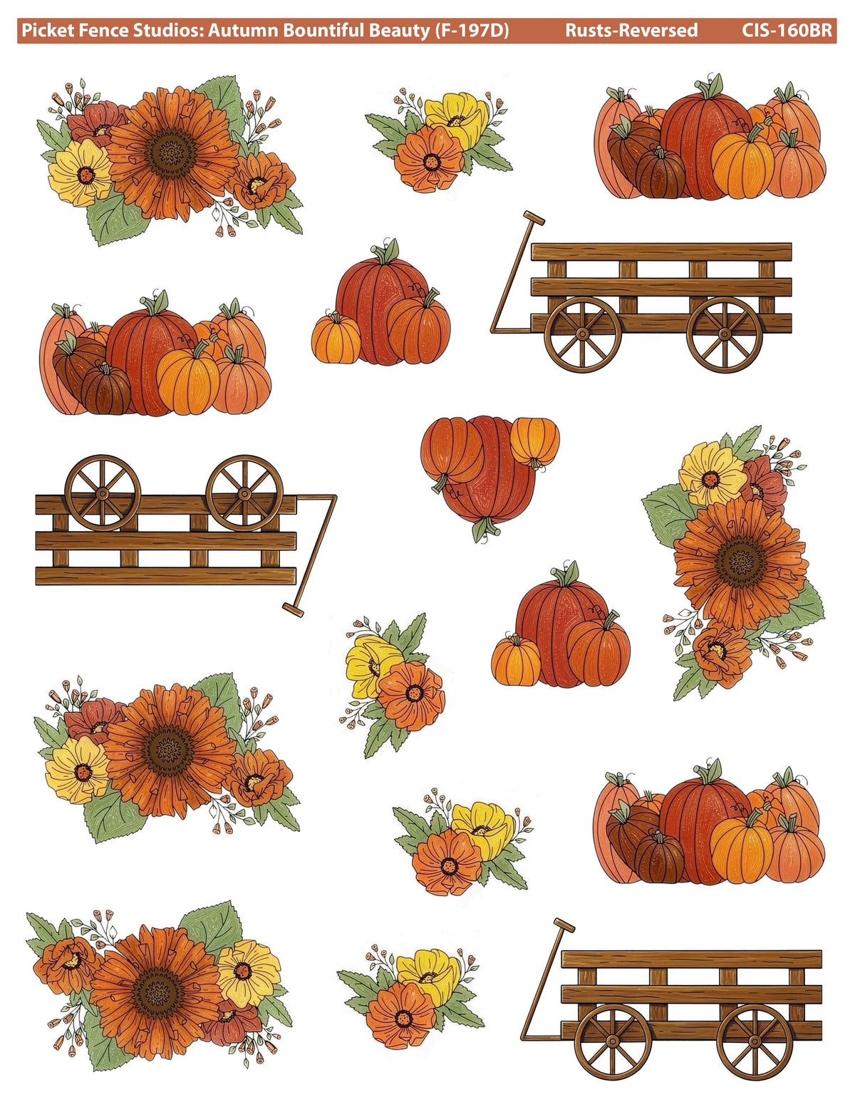 Colored Image Sheet: Autumn Bountiful Beauty (Rusts-Reversed)