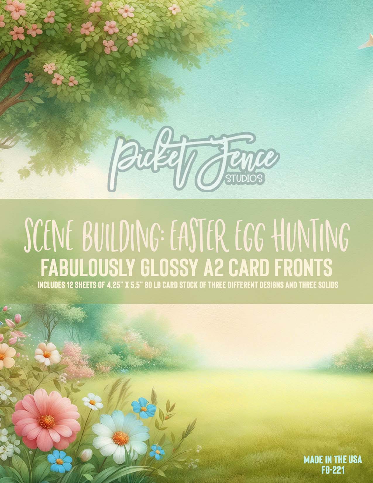 Fabulously A2 Glossy Card Fronts: Scene Building: Easter Egg Hunting