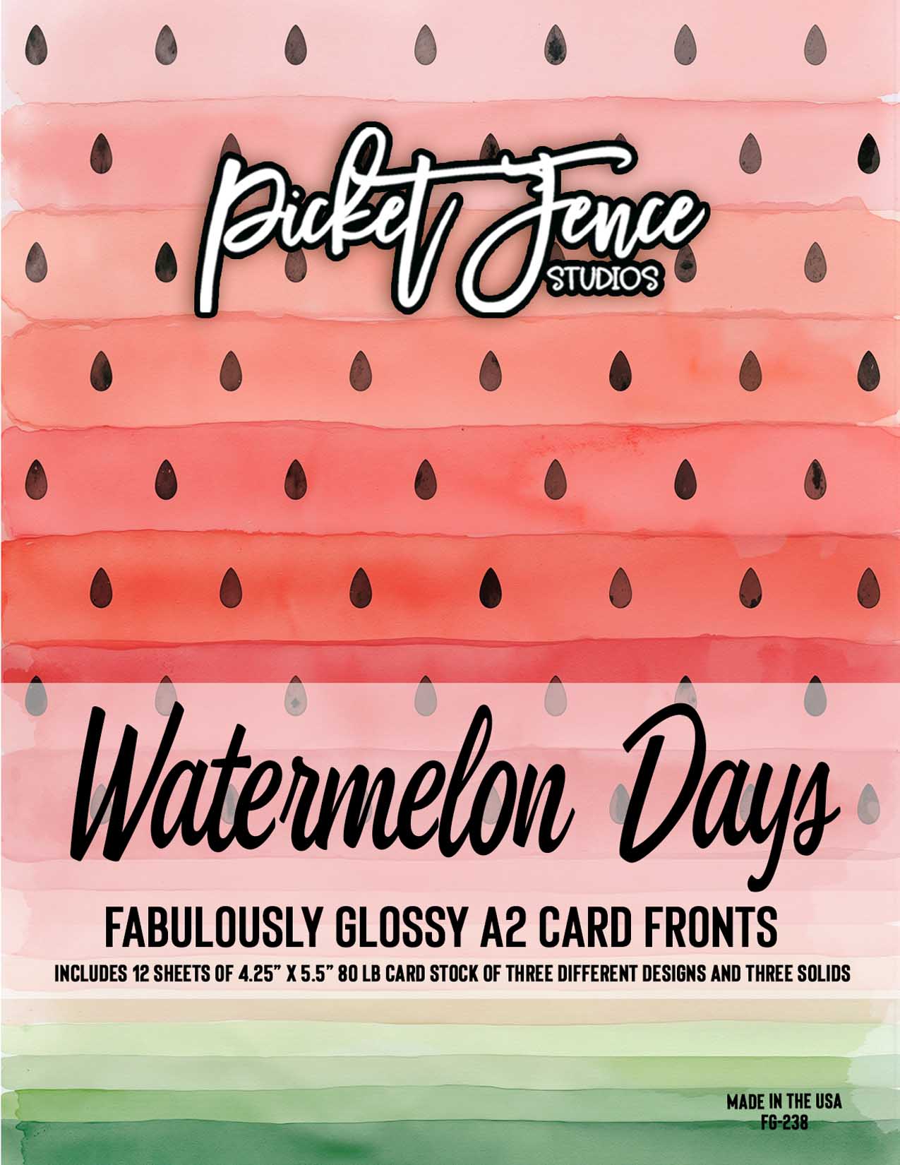 Fabulously A2 Glossy Card Fronts: Watermelon Days