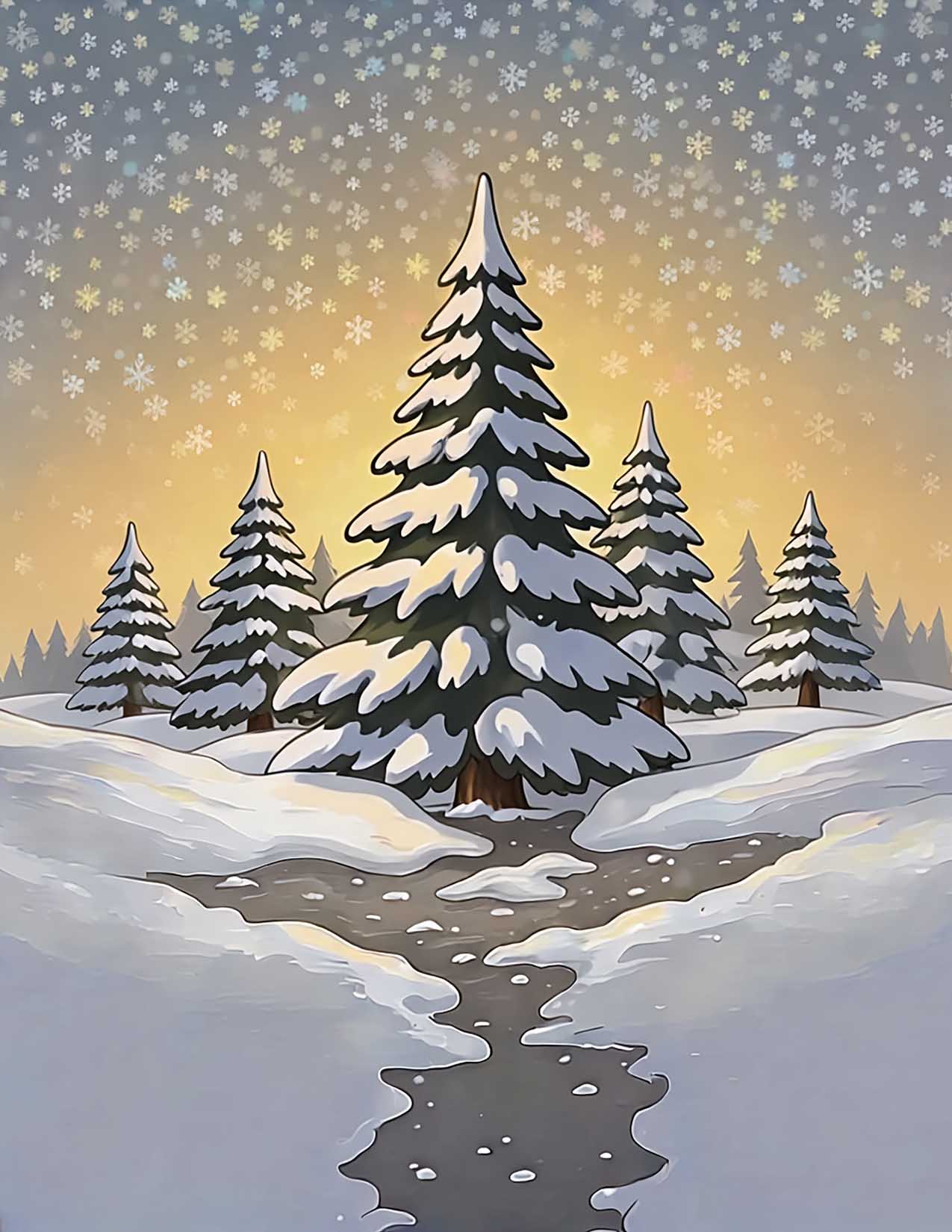 Fabulously Glossy A2 Card Fronts: Winter Days