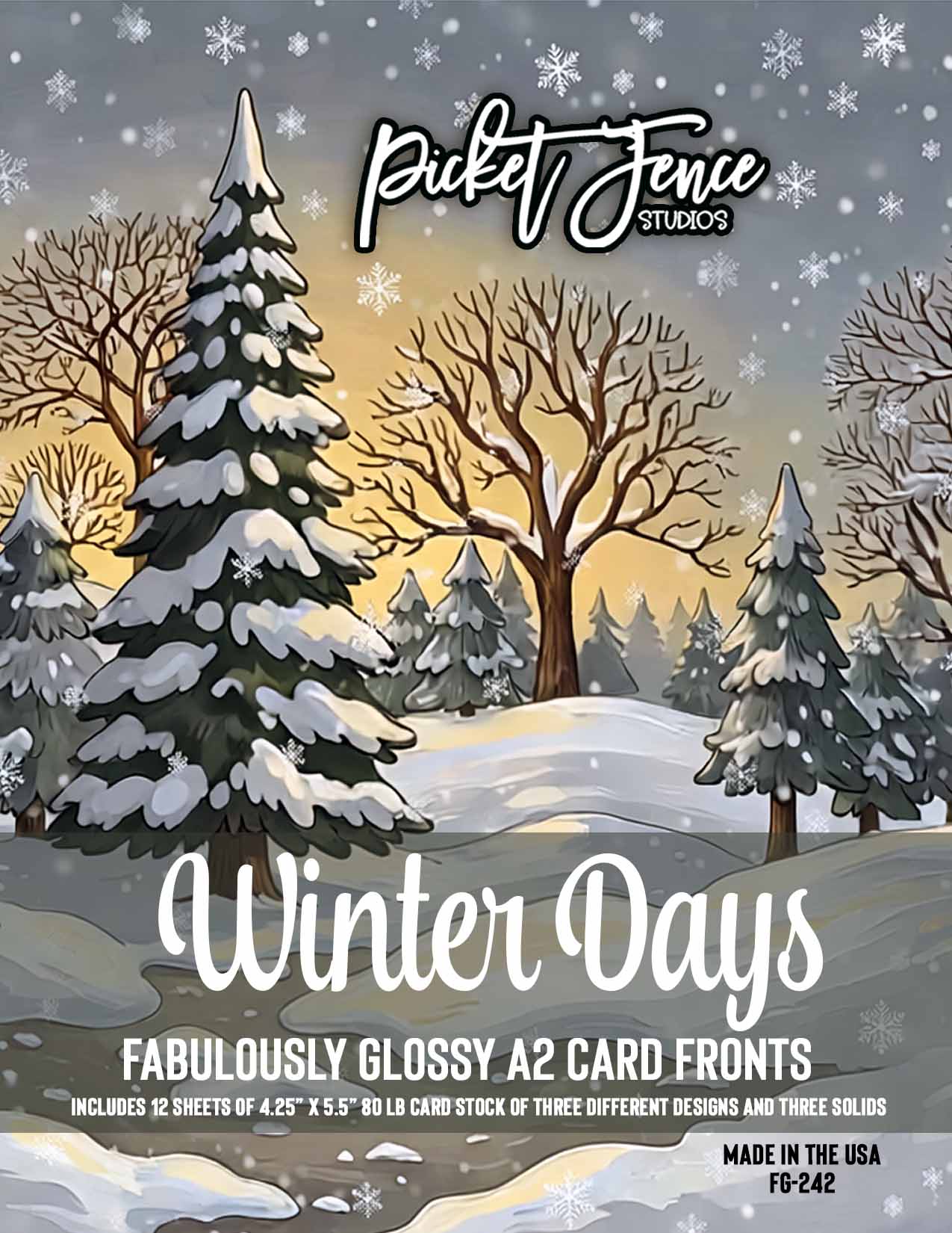 Fabulously Glossy A2 Card Fronts: Winter Days
