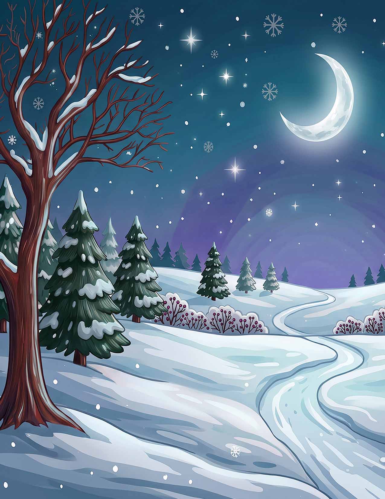 Fabulously Glossy A2 Card Fronts: Winter Nights