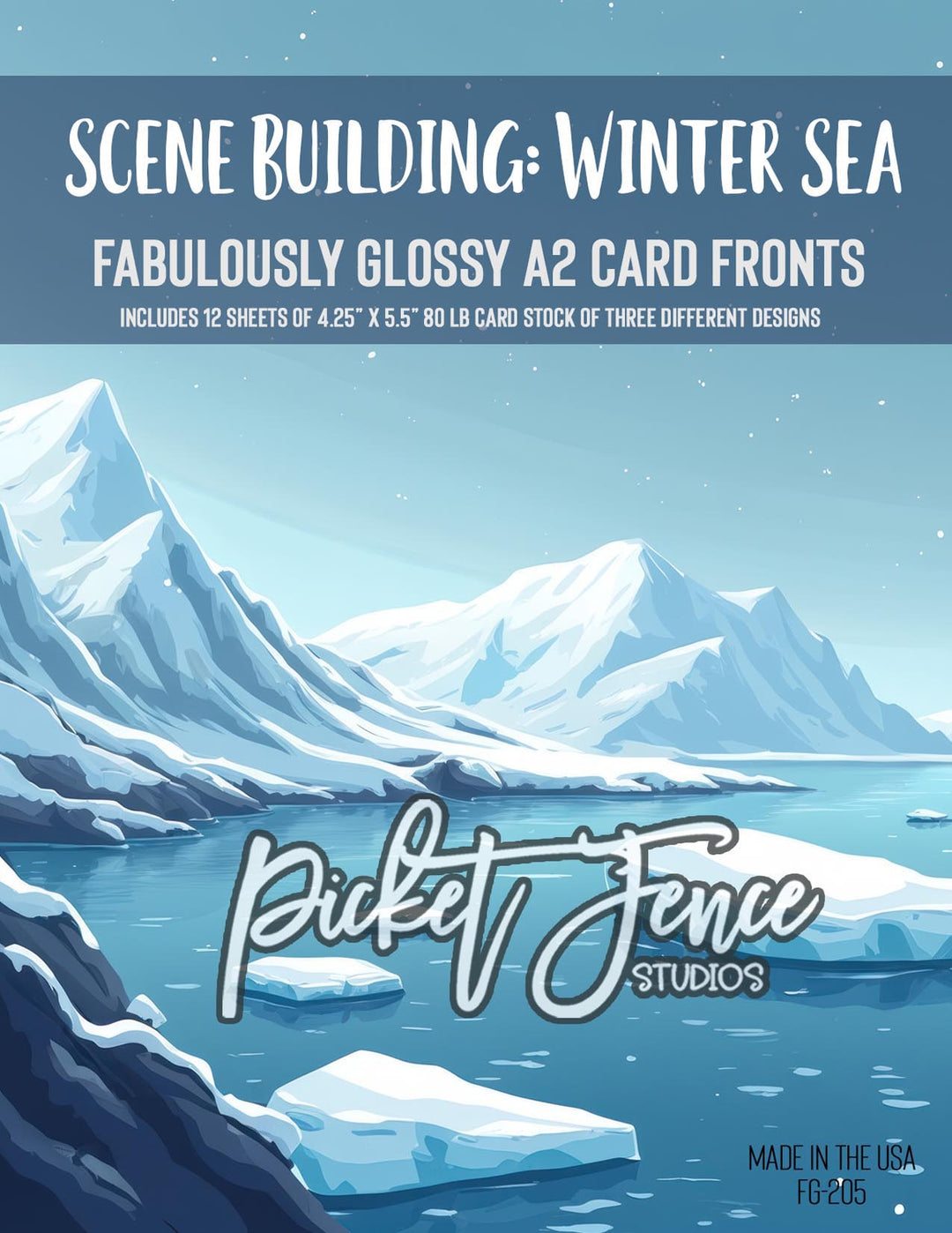 Fabulously Glossy A2 Card Fronts - Scene Building: Winter Sea