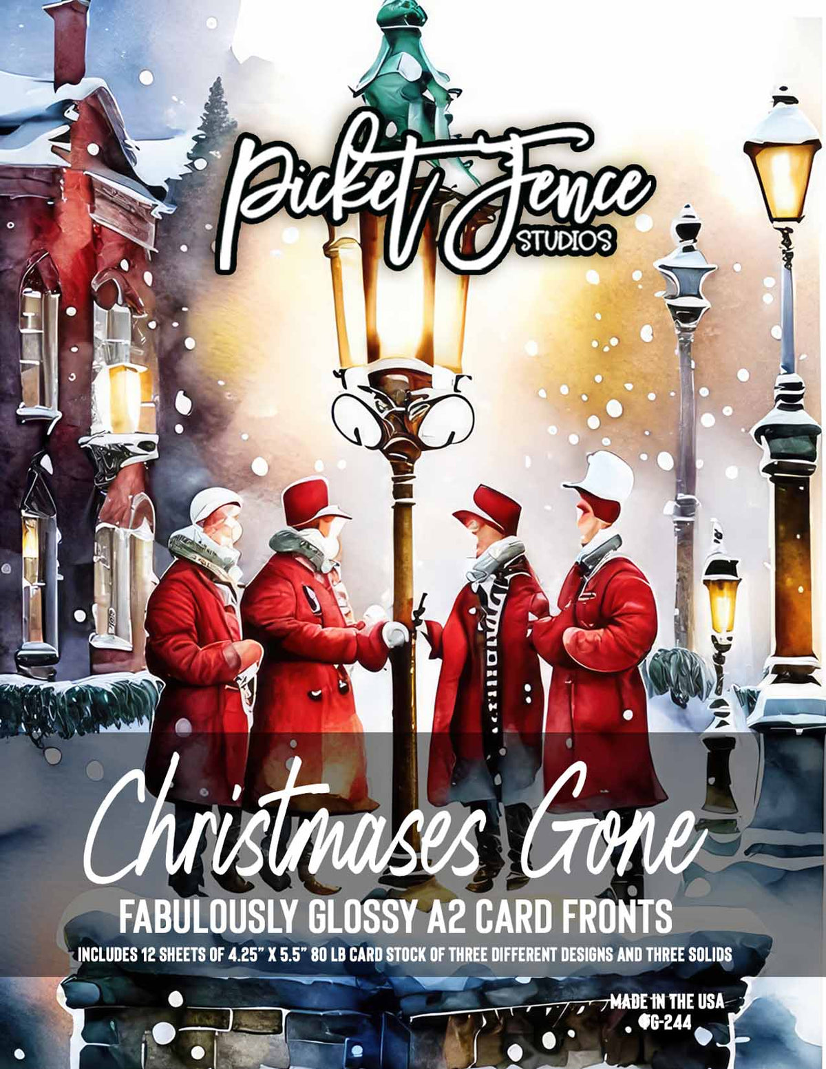 Fabulously Glossy A2 Card Fronts: Christmases Gone