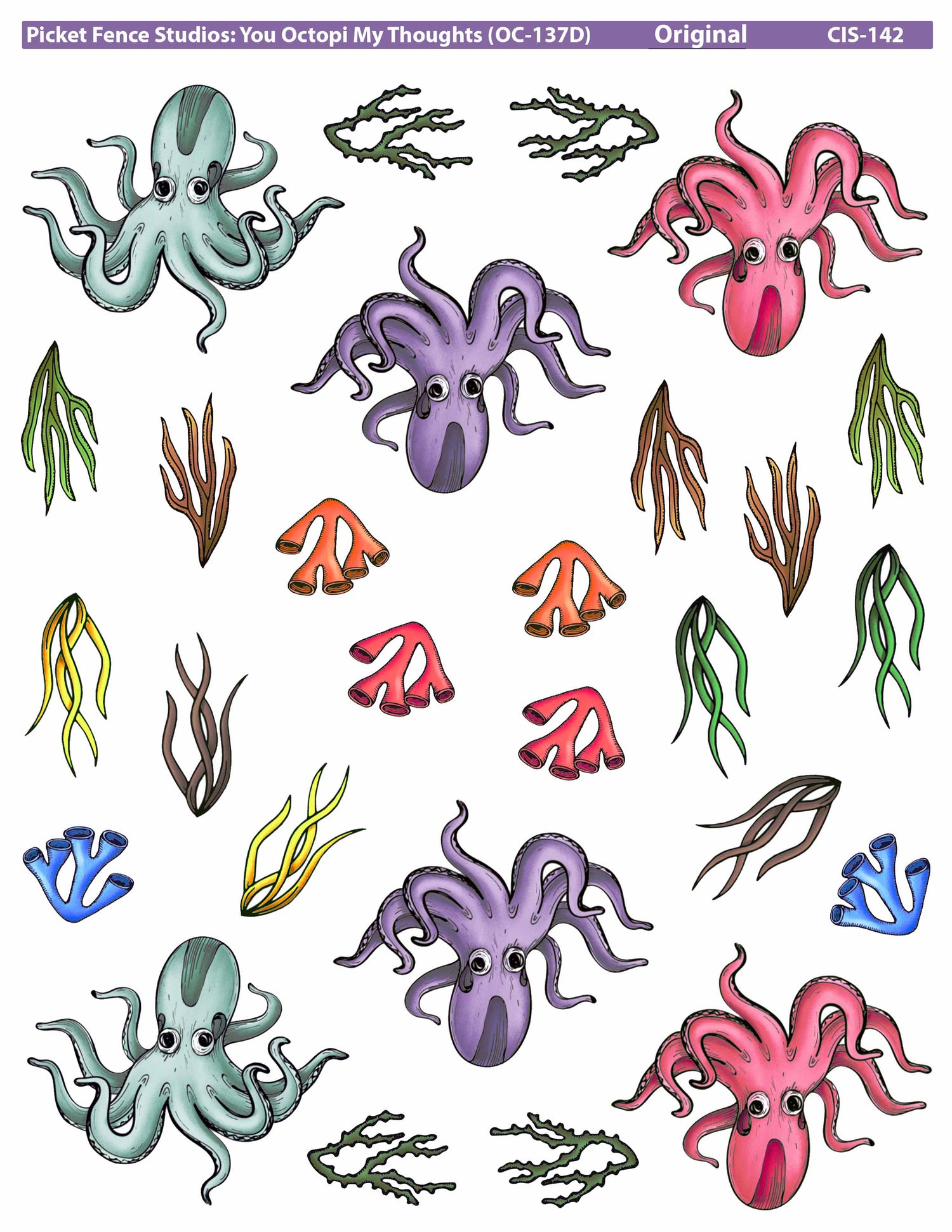 Colored Image Sheet: You Octopi My Thoughts (Original Orientation)