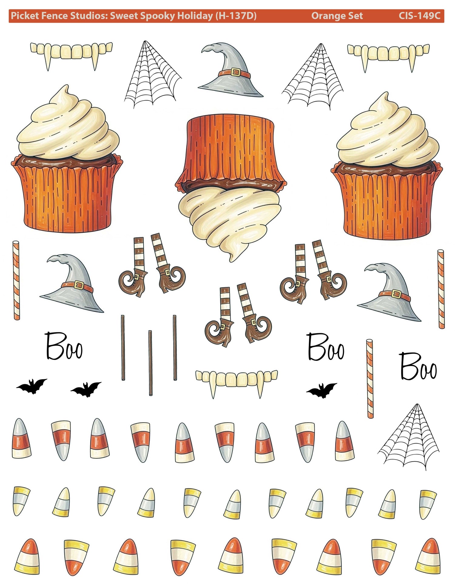 Colored Image Sheet - Sweet Spooky Holidays Orange Set (Kelly Taylor)