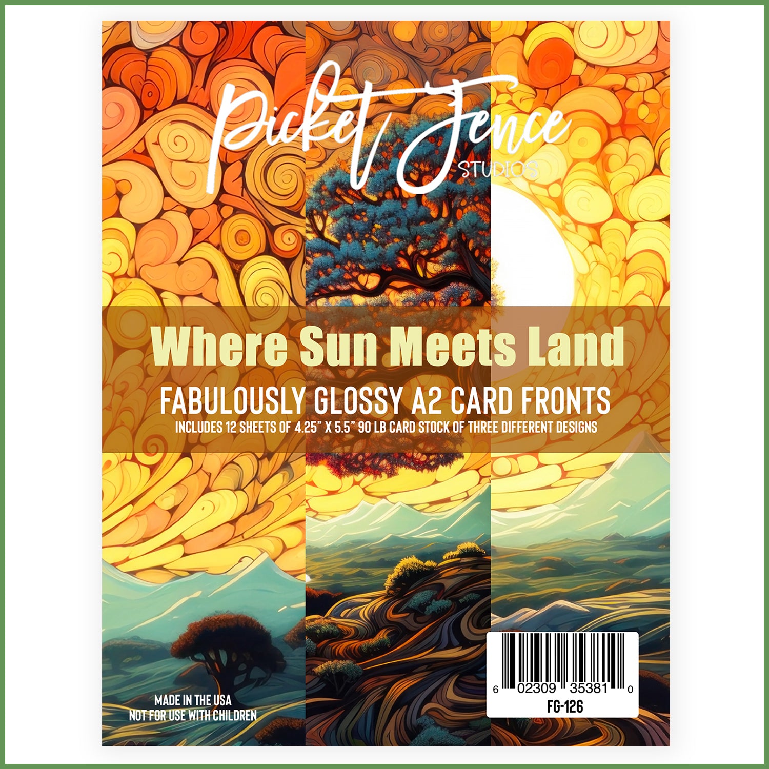 Fabulously Glossy A2 Card Fronts - Where Sun Meets Land