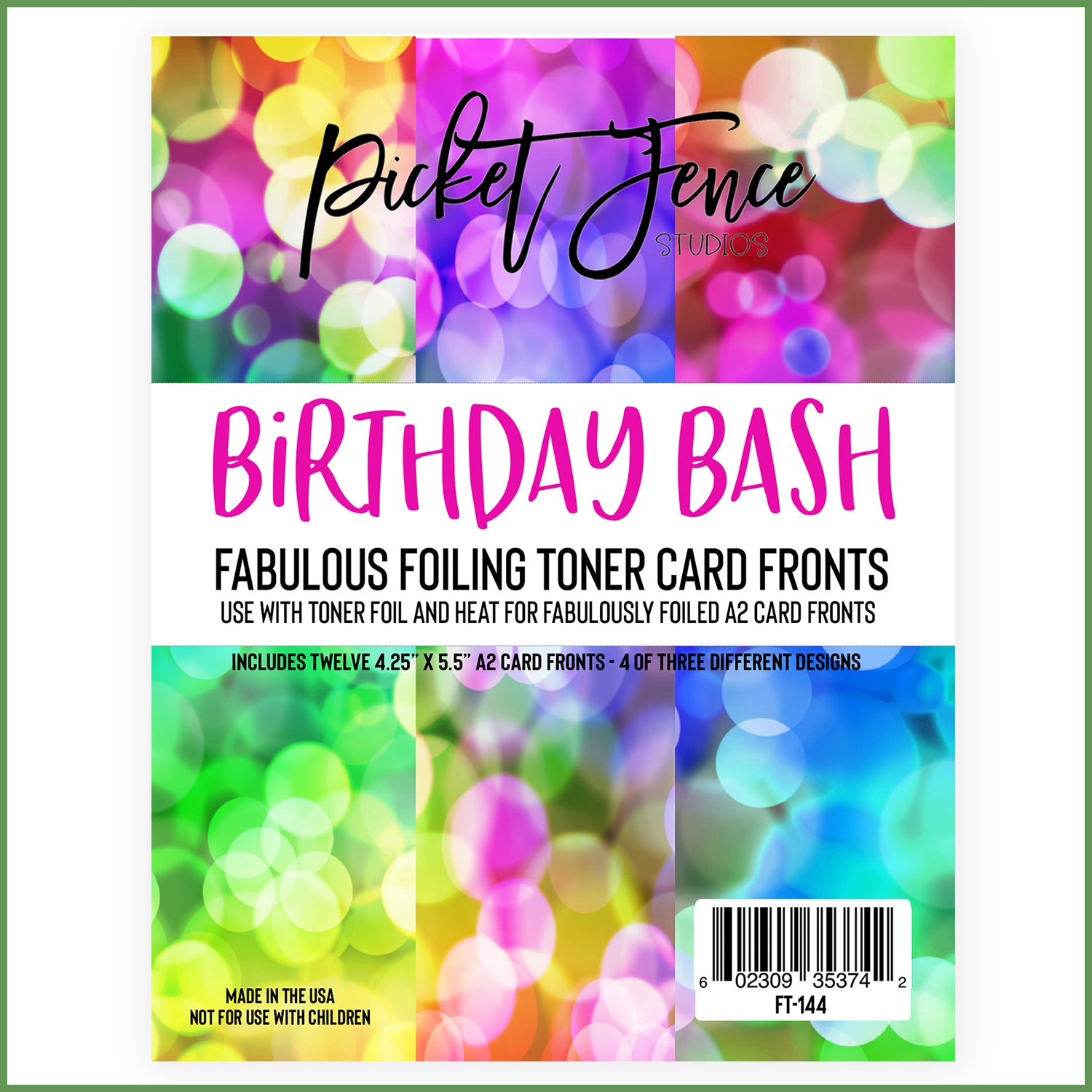 Fabulous Foiling Toner A2 Card Fronts - Birthday Bash