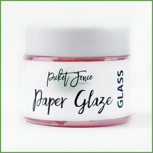 Paper Glaze Glass - Rose Red