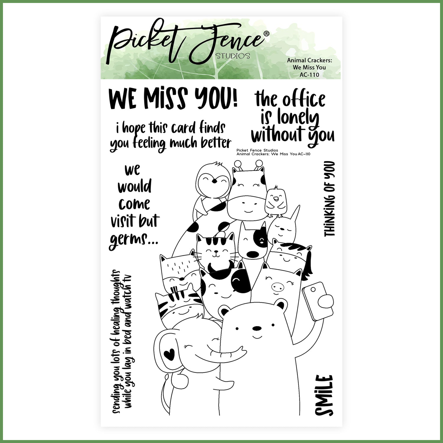 Animal Crackers: We Miss You with Coordinating Die Set