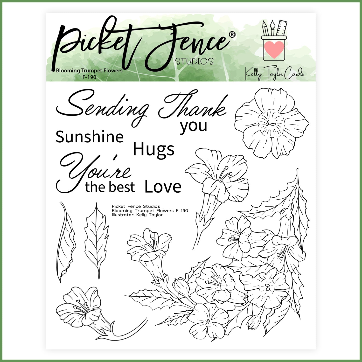 Blooming Trumpet Flowers with Coordinating Die