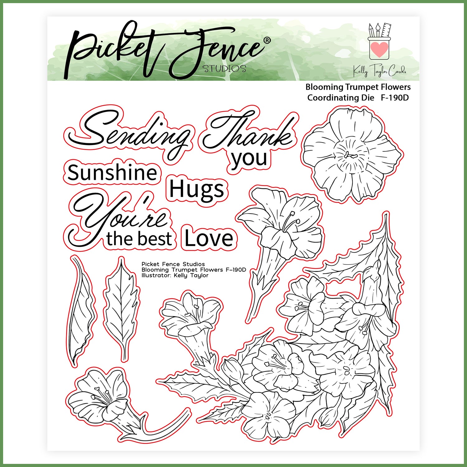 Blooming Trumpet Flowers with Coordinating Die