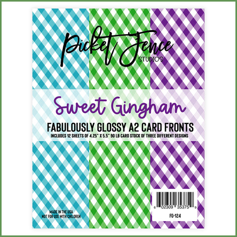 Fabulously Glossy A2 Card Fronts - Sweet Gingham