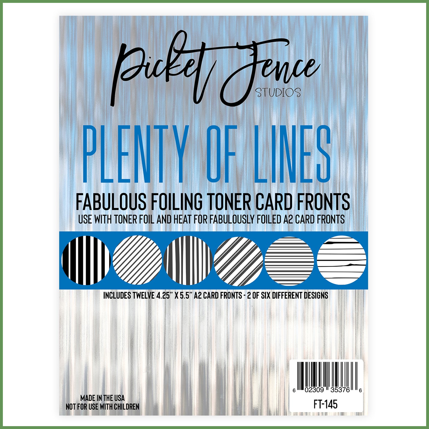 Fabulous Foiling Toner A2 Card Fronts - Plenty of Lines