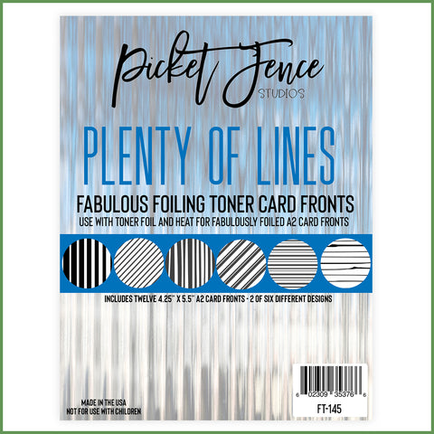 Fabulous Foiling Toner A2 Card Fronts - Plenty of Lines