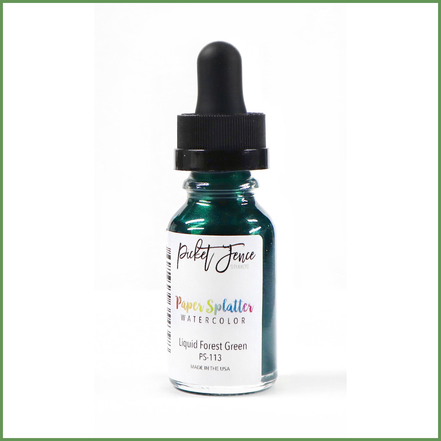 Paper Splatter - Liquid Forest Green