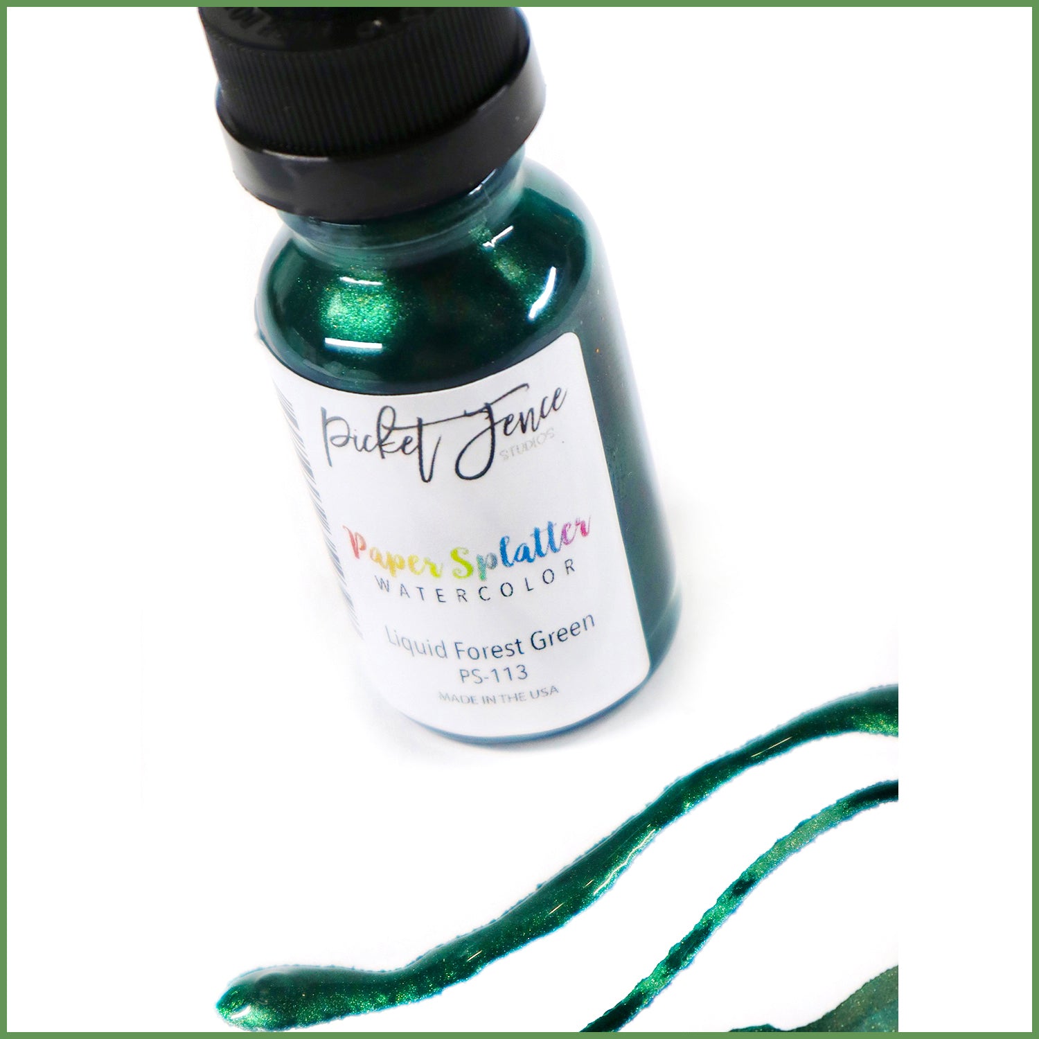 Paper Splatter - Liquid Forest Green