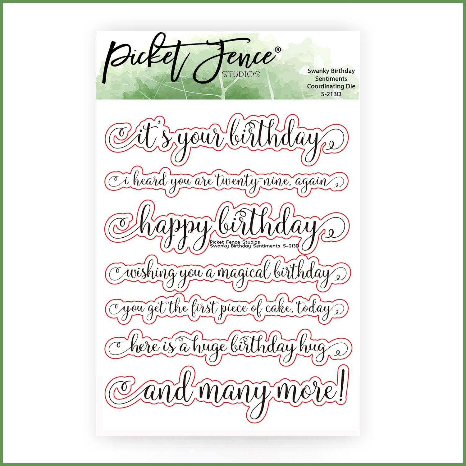 Swanky Sentiments: Birthday Coordinating Die