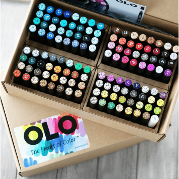 128 Collection of Half OLO Markers plus 64 Connector Rings - Picket Fence Studios