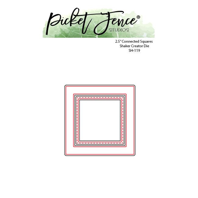 2.5" Connected Squares Shaker Creator Die - Picket Fence Studios