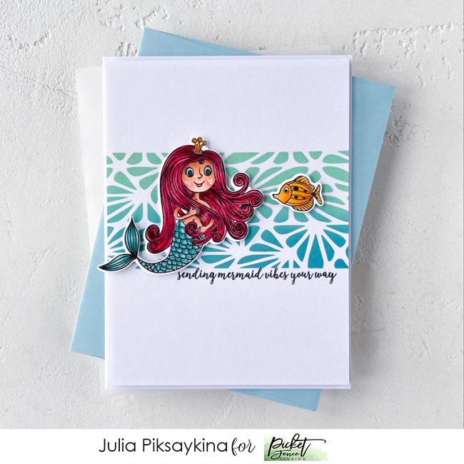 4x10 Slim Line Triangle Peaks Stencil - Picket Fence Studios