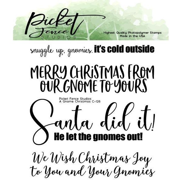 A Gnome Winter Coordinating Die - Picket Fence Studios