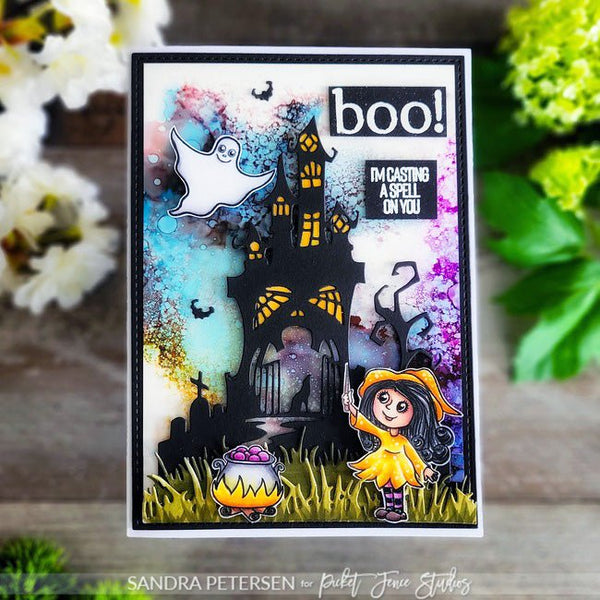 A2 Ghost House Cover Plate Die - Picket Fence Studios
