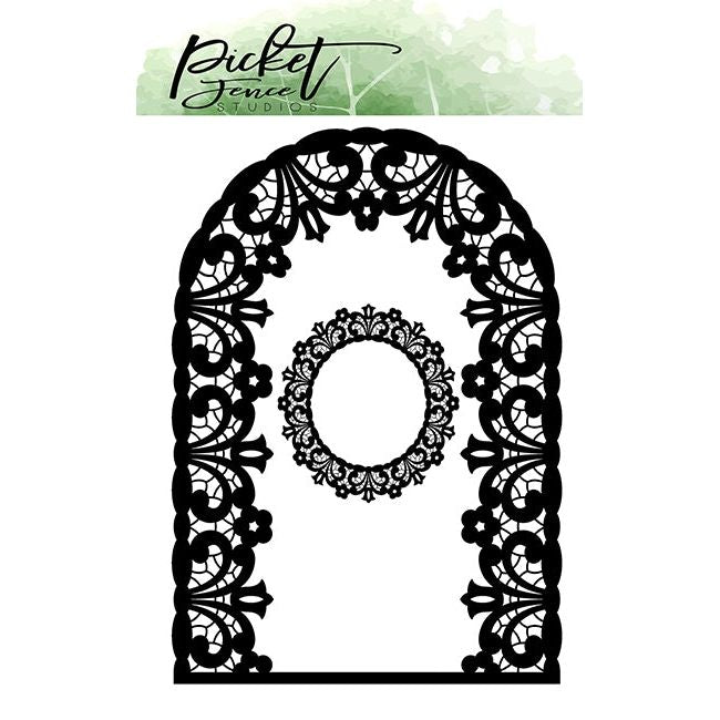 A2 Lattice Arch Cover Plate Die - Picket Fence Studios
