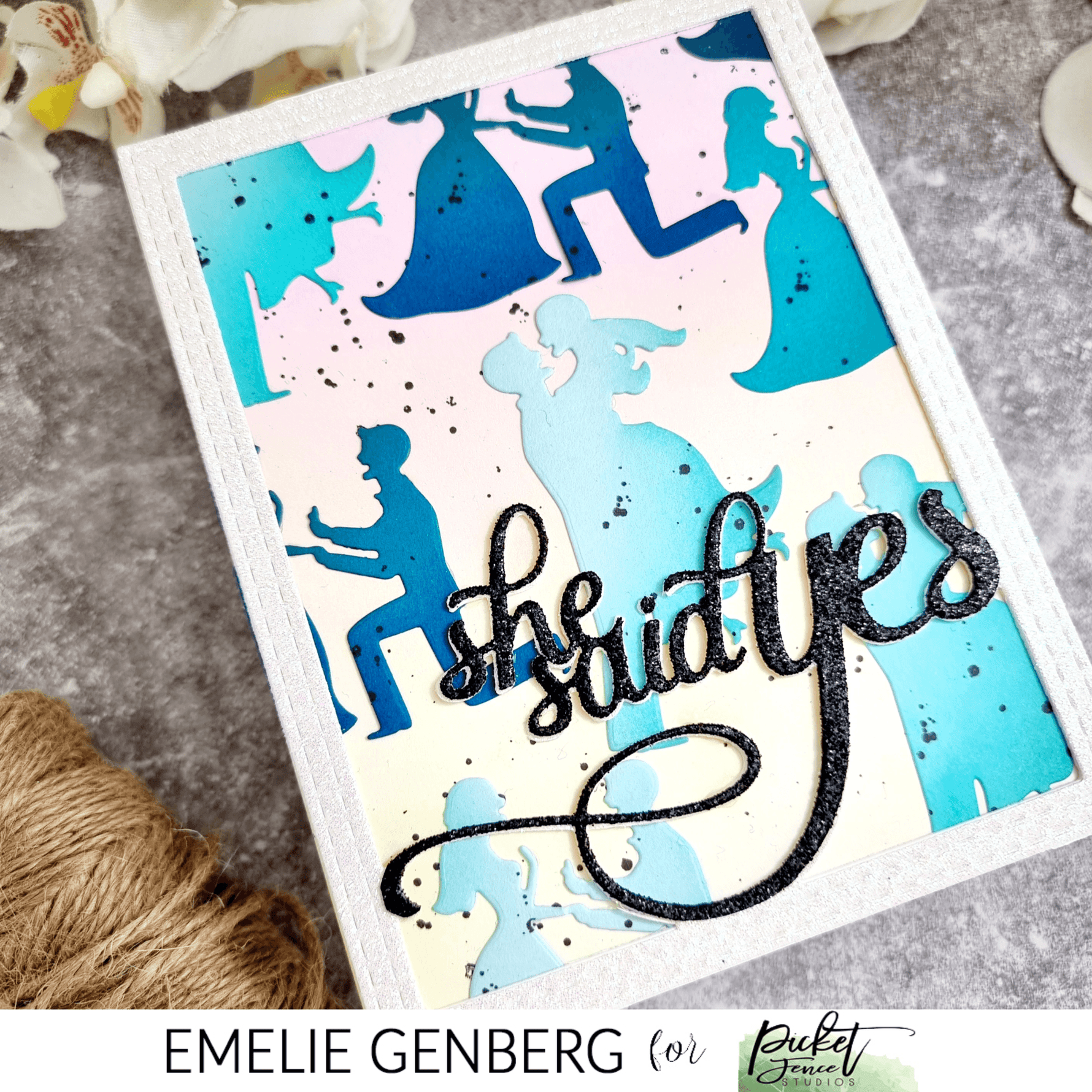 A2 She Said Yes Cover Plate Die - Picket Fence Studios