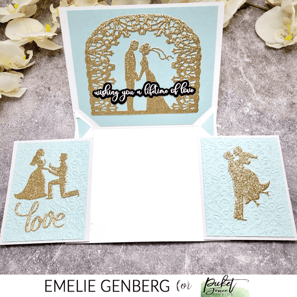A2 She Said Yes Cover Plate Die - Picket Fence Studios