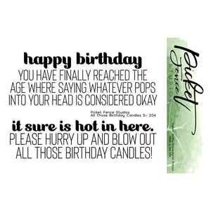 All those Birthday Candles - Picket Fence Studios