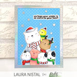 An Animal Crackers Christmas Hello Coordinating Die - Picket Fence Studios