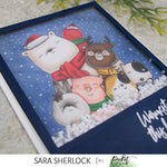 An Animal Crackers Christmas Hello Coordinating Die - Picket Fence Studios