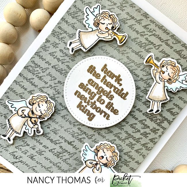 Angels Sing to Newborn King - Picket Fence Studios