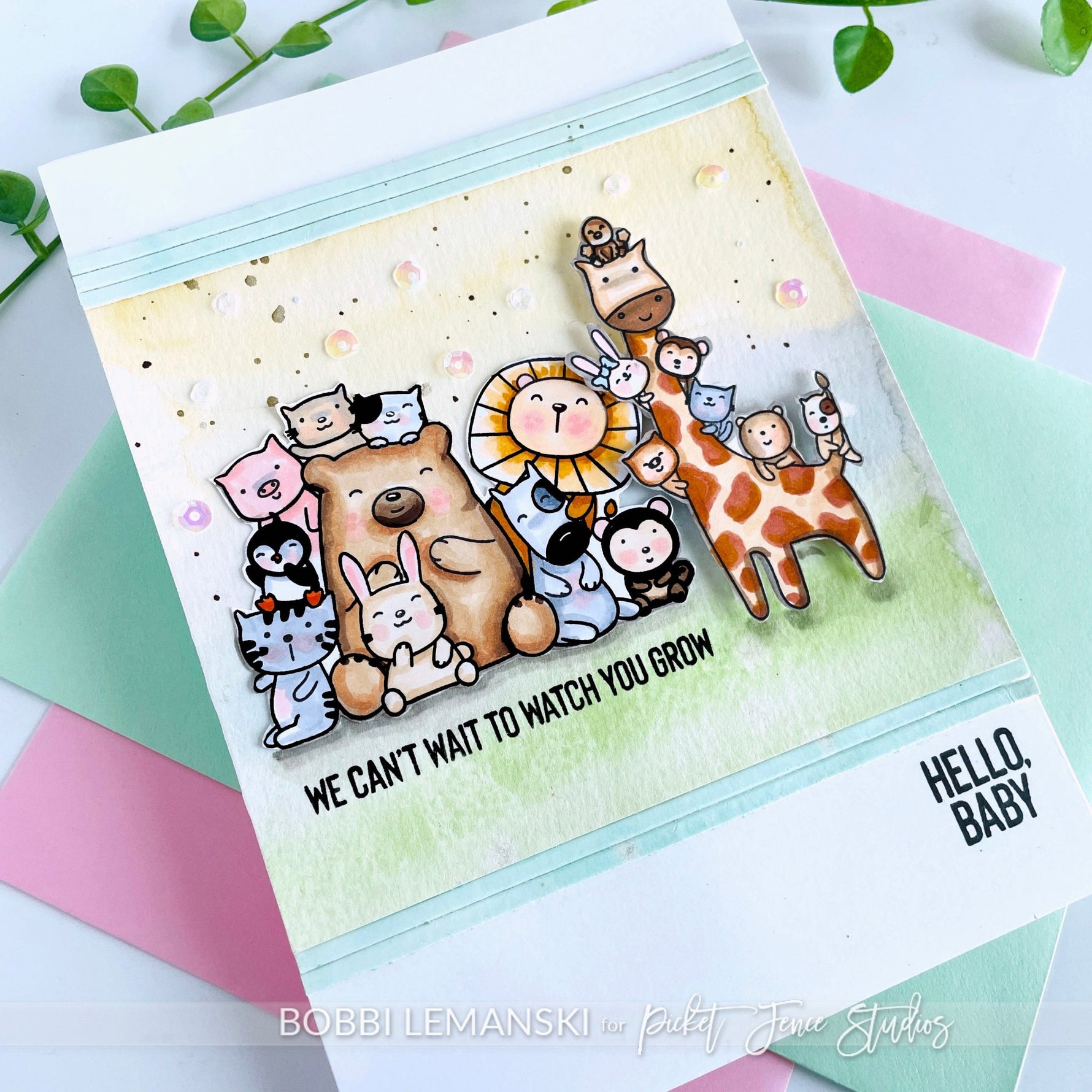 Animal Crackers: Kind Messages Coordinating Die - Picket Fence Studios
