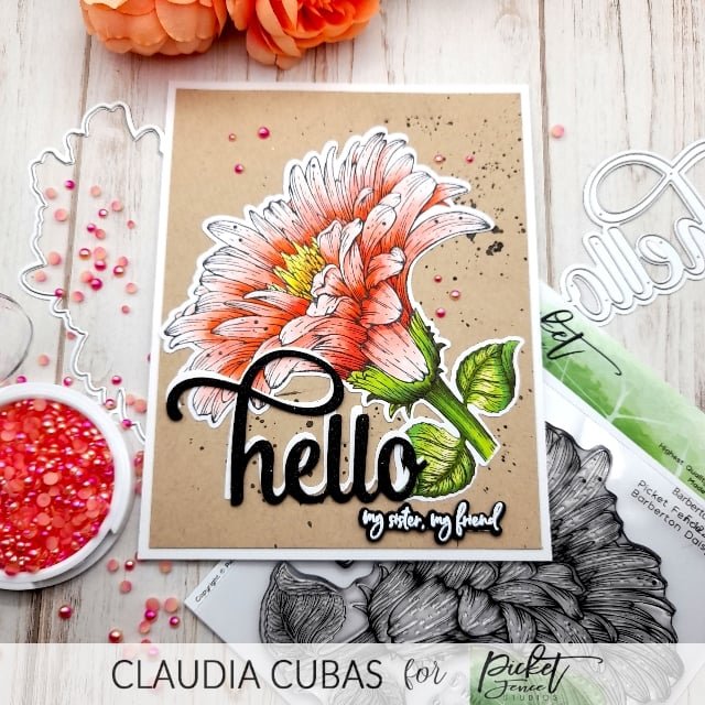 Barberton Daisy Coordinating Die - Picket Fence Studios