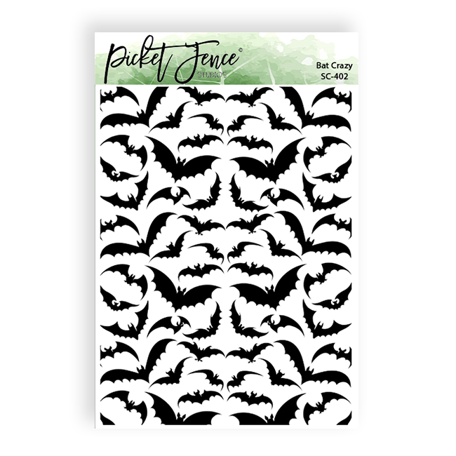 Bat Crazy 6x8 Stencil - Picket Fence Studios