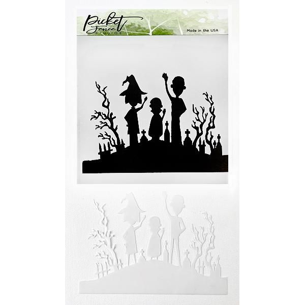 Be Spooky Together A2 Stencil - Picket Fence Studios