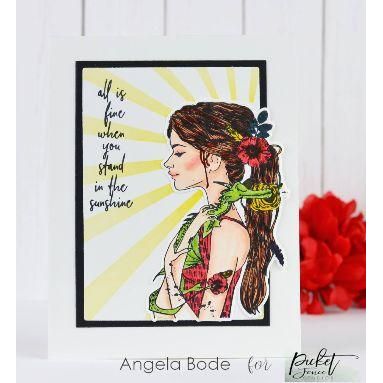 Beautiful Girl - Dany Girl Stamp with Coordinating Die - Picket Fence Studios