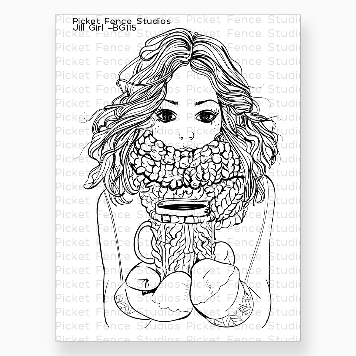 Beautiful Girl - Jill Girl Stamp - Picket Fence Studios