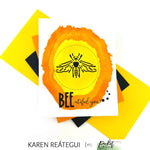 Bee Happy Negative Slim Line Die Cutting System Insert - Picket Fence Studios