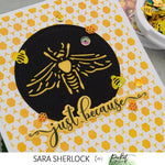 Bee Happy Negative Slim Line Die Cutting System Insert - Picket Fence Studios