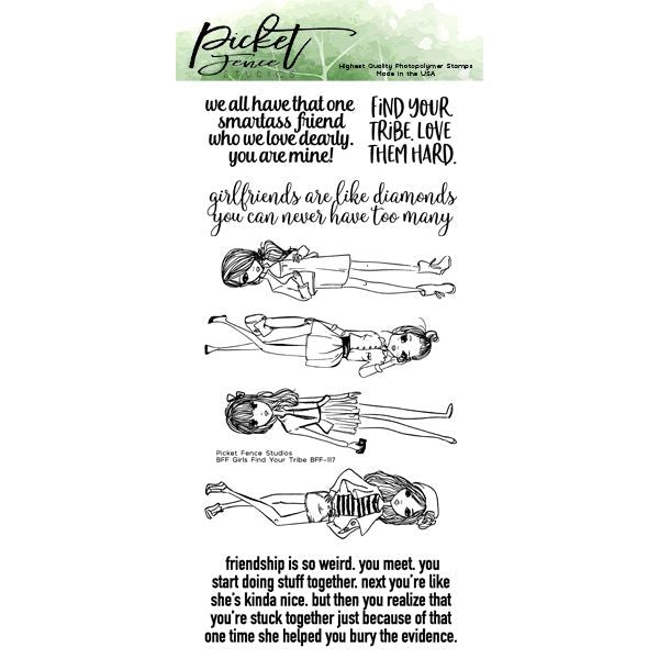 BFF Girls Find Your Tribe Coordinating Die - Picket Fence Studios