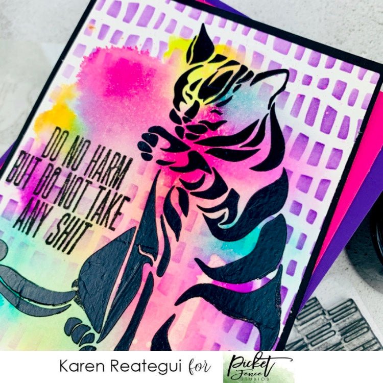 Broken Fence 6x6 Stencil - Picket Fence Studios