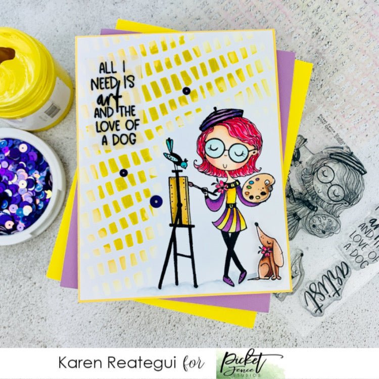 Broken Fence 6x6 Stencil - Picket Fence Studios