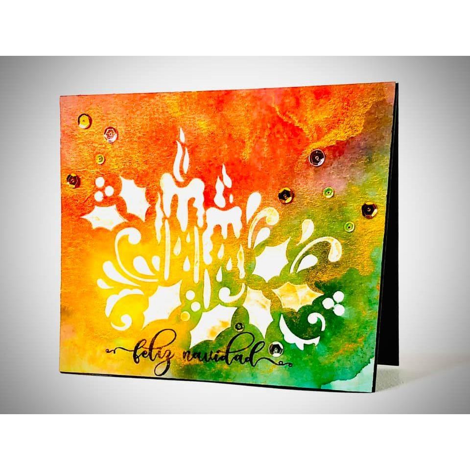 Candlelight 6x6 Stencil - Picket Fence Studios