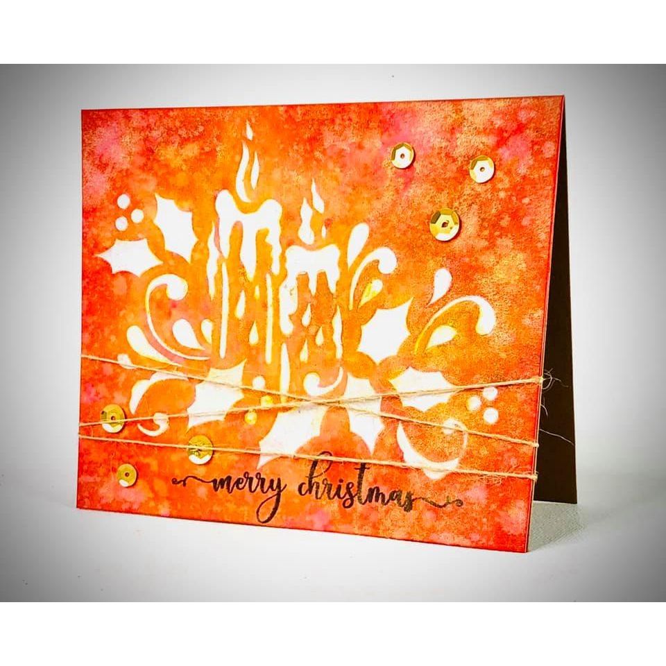 Candlelight 6x6 Stencil - Picket Fence Studios